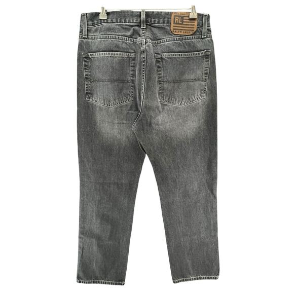Ralph Lauren Jeans Mens 33x32 Gray Easy Fit Straight Casual Classic Y2K Preppy - Picture 3 of 14